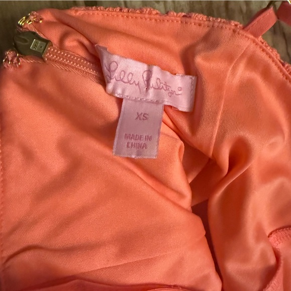 Lilly Pulitzer Costello Pucker Pink Breakers Crochet Knit  Dress X SMALL - Picture 13 of 13